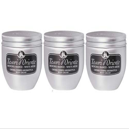 3-Pack Tesori d'Oriente Muschio Bianco Body Cream, White Musk, 300 ml Each