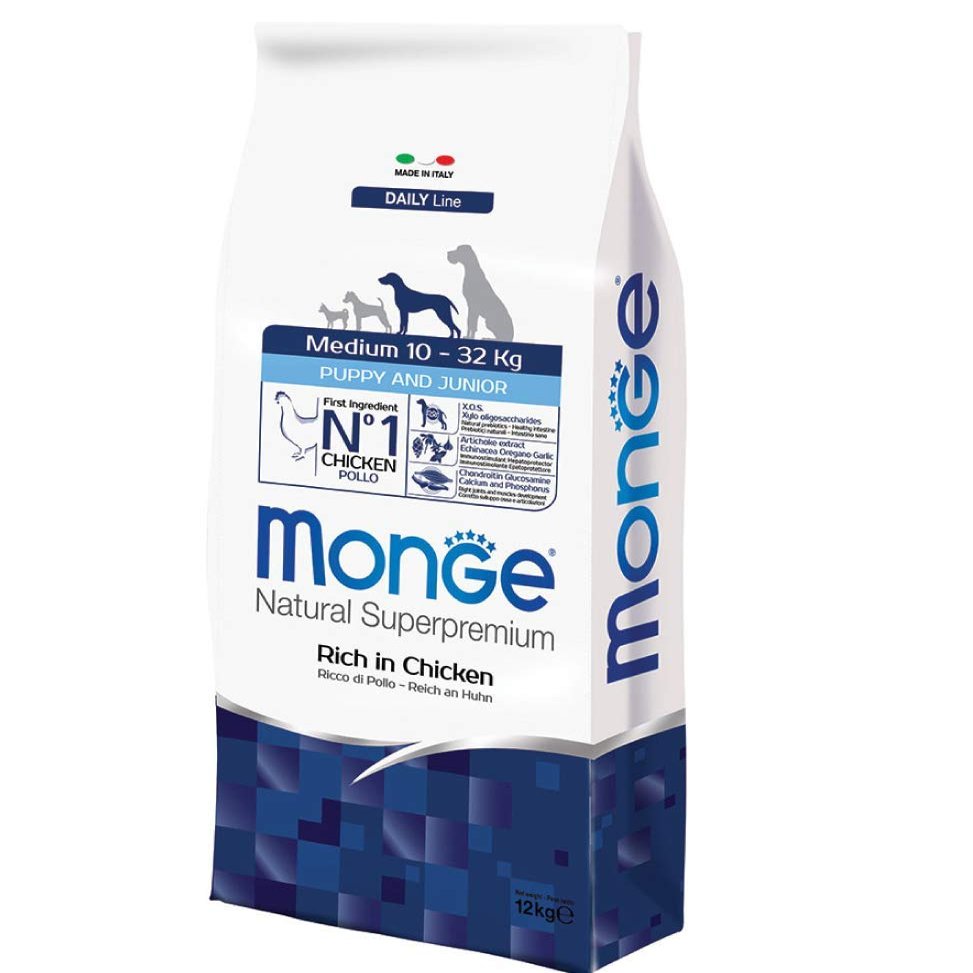 Monge Medium Puppy & Junior Chicken, 12 kg