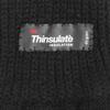 Lipodo Snowflake Knit Gloves with Thinsulate, Unisex, Black, Size L view 3