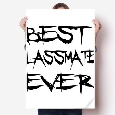 Best Classmate Ever Graduation Season Vinyl Wall Sticker Poster, 80 x 55 cm, Multicolor