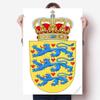 DIYthinker Denmark National Emblem Vinyl Wall Sticker, 80 x 55 cm, Multicolor view 1