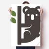 DIYthinker Australia Koala and Eucalyptus Silhouette Vinyl Wall Sticker, 80 x 55 cm, Multicolor view 1