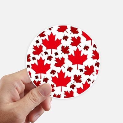 DIYthinker Canada Flavor Maple Leaf Canadian Flag Stickers, 10 cm, 8 Pieces