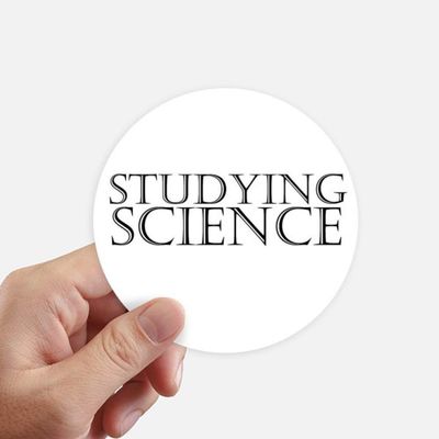 DIYthinker Study & Science Phrase Stickers, 10 cm, 8-Piece Set