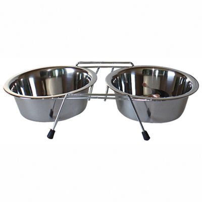 ICA CAD2140 Double Stainless Steel Feeder Standard, Gray