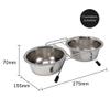 ICA CAD2140 Double Stainless Steel Feeder Standard, Gray view 2