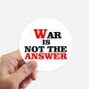 DIYthinker War Is Not the Answer Love Peace World Round Stickers, 10 cm, Multicolor, 8 Pieces view 1