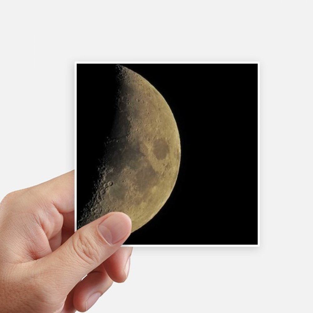 DIYthinker Half Planet Dark Night Sky Square Stickers, 8 Pieces
