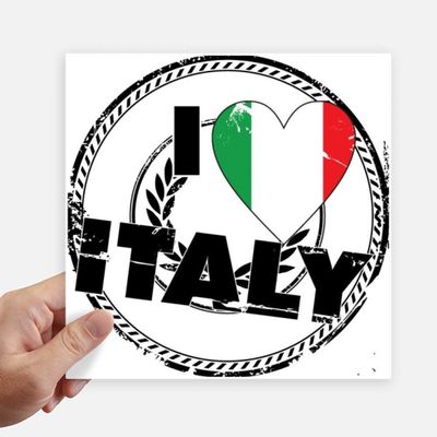 DIYthinker I Love Italy Heart Flag Stickers, 4-Pack, 20 x 20 cm