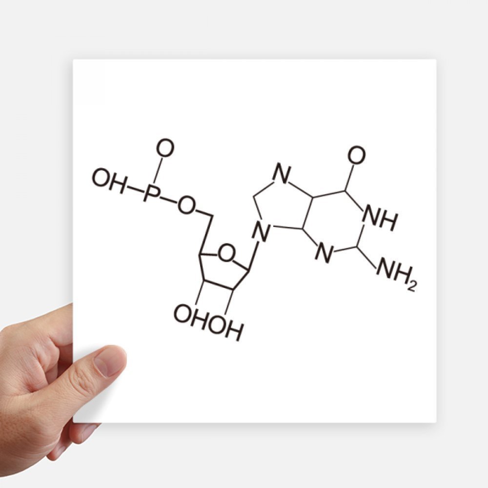 DIYthinker Chemical Molecular Structure Square Stickers, 20 cm, 4-Piece Set, Multicolor