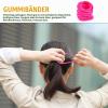 Frcolor Elastic Hair Ties, No Metal, No-Damage Ponytail Holders, 50-Pack (Pink) view 3