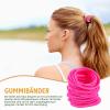 Frcolor Elastic Hair Ties, No Metal, No-Damage Ponytail Holders, 50-Pack (Pink) view 4