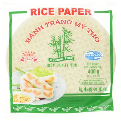 BAMBOO TREE Rice Paper, Round, 22 cm, 4-Pack (4 x 400 g)