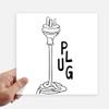 DIYthinker Three-Hole Plug Line Hand-Drawn Stickers, 4-Piece Set view 1