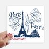 DIYthinker Eiffel Tower Paris Line-Drawing Stickers, 20 x 20 cm, 4-Piece Set view 1