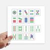 DIYthinker Chinese Culture Mahjong Game Stickers, 20 x 20 cm, 4-Pack, Multicolor view 1