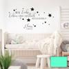 Baby Birth Quote & Stars Wall Decal with Name & Date M2337 – Mint, Size L: 49 × 100 cm view 1