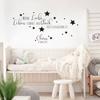 Baby Birth Quote & Stars Wall Decal with Name & Date M2337 – Mint, Size L: 49 × 100 cm view 2