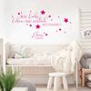 Baby Birth Quote & Stars Wall Decal with Name & Date M2337 – Mint, Size L: 49 × 100 cm view 3