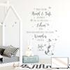 Baby Room Wall Decal Quote & Butterflies with Name & Date M2339 – White, L: 65" H x 100" W view 1