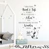 Baby Room Wall Decal Quote & Butterflies with Name & Date M2339 – White, L: 65" H x 100" W view 3