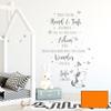 Baby Room Wall Decal with Quote, Butterflies, Name & Date M2339 – Orange, XL (80 cm H × 120 cm W) view 1