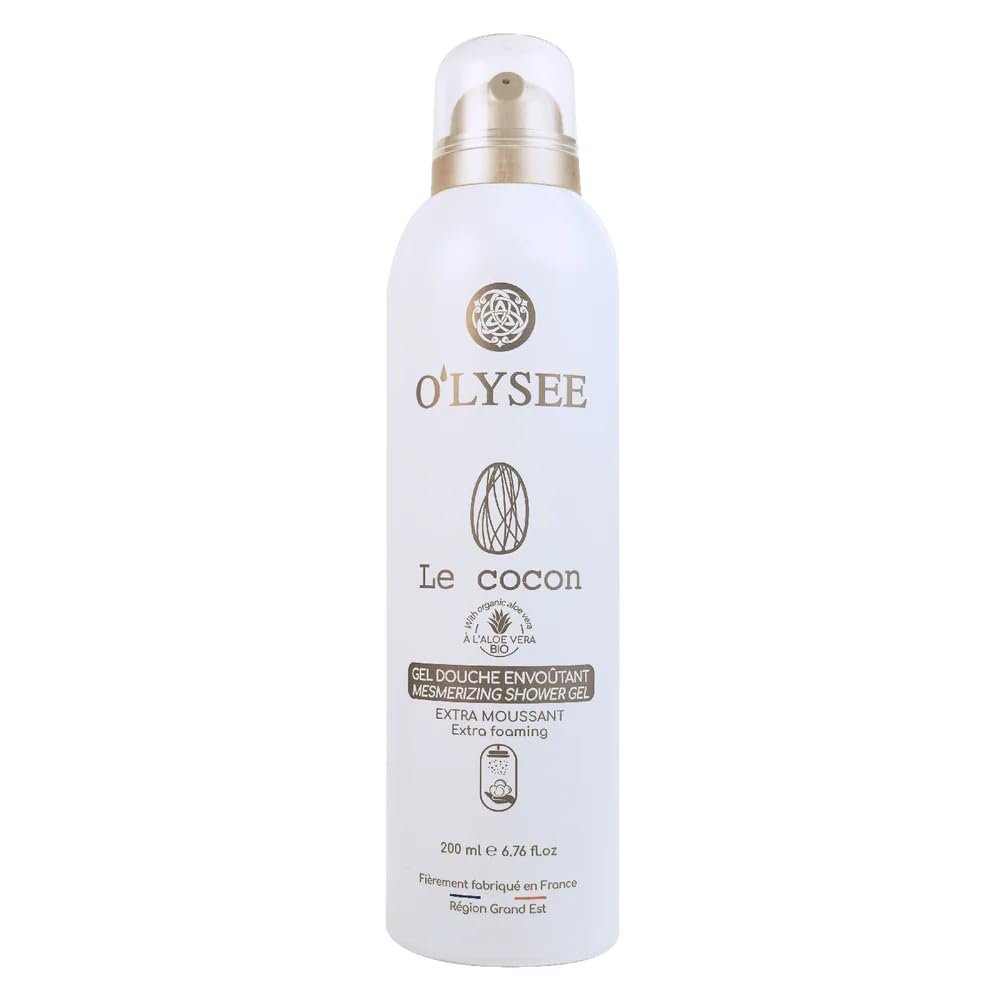 O'LYSEE Le Cocon Extra-Foaming Shower Gel with Organic Aloe Vera and Plant-Based Glycerin, 200 ml