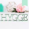 KLEINLAUT 3D “Hygge” Sign in Pastel Green: 25 x 6.3 cm view 1