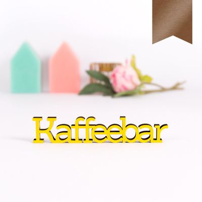 KLEINLAUT 3D “Kaffeebar” Sign, 10 x 2.0 cm, Copper