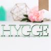 KLEINLAUT 3D “Hygge” Sign, 25 x 6.3 cm, Natural Wood view 1