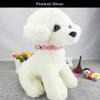 2-Piece Rhinestone Suede Dog Collar Set view 4
