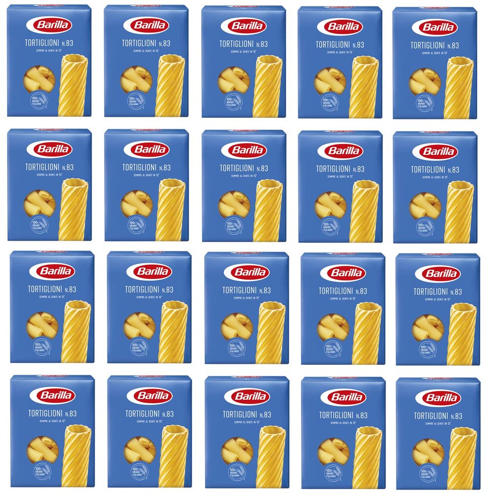 20 x Barilla Tortiglioni No. 83 Italian Pasta, 500 g Packs