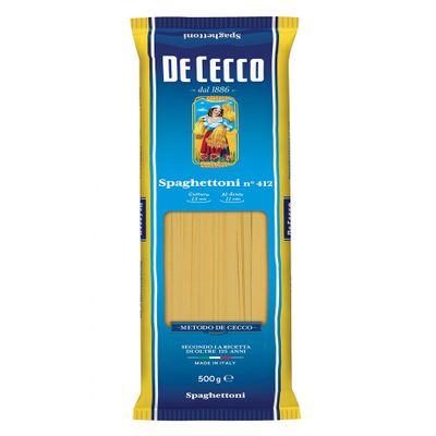 5 x De Cecco 100% Italian Spaghettoni No. 412 Pasta, 500 g