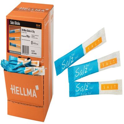 2x Hellma Salt Sticks, Display Carton, 750 g