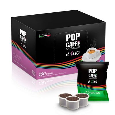 100 POP E-TUR CREMOSO Capsules Compatible with Blume and Kaffee