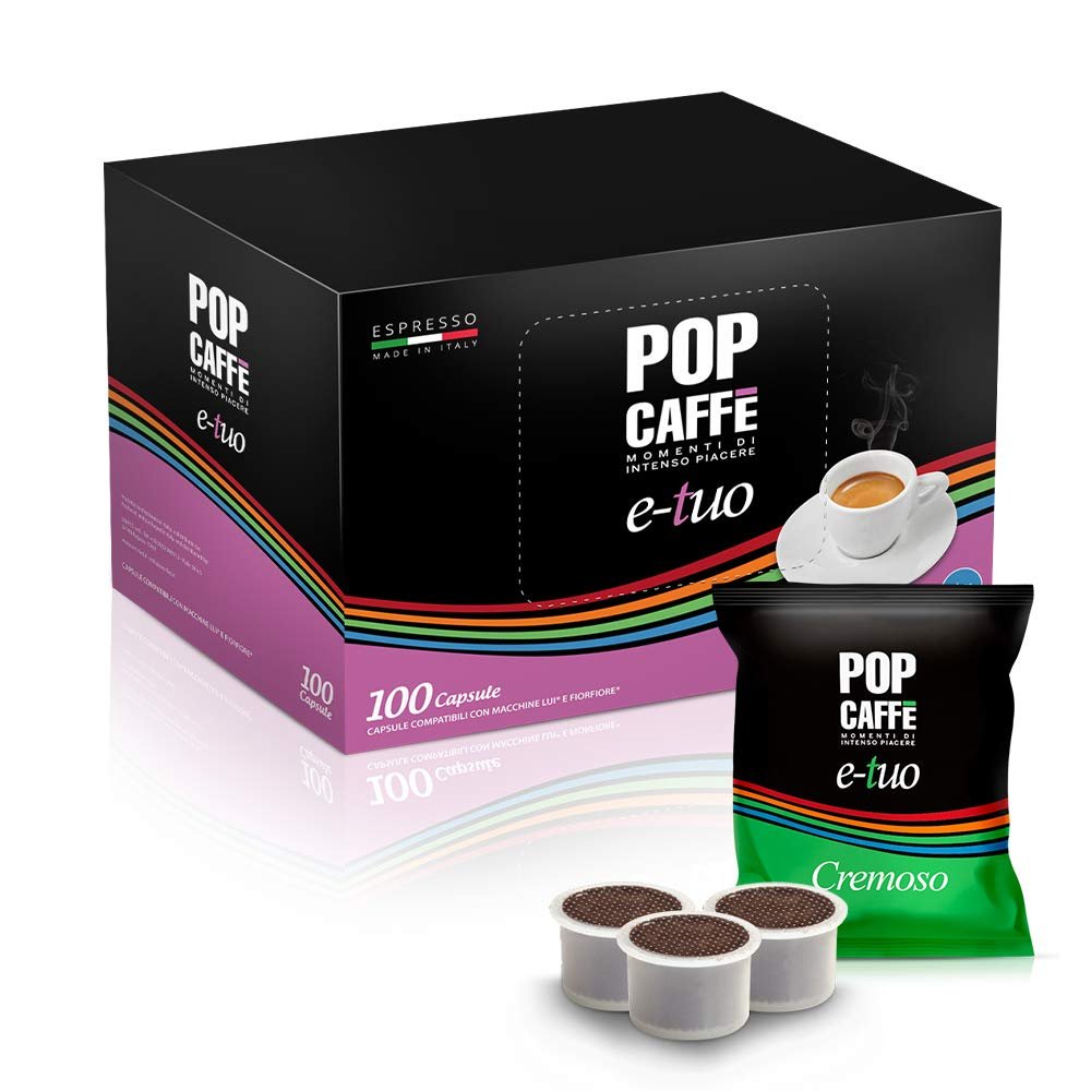 100 POP E-TUR CREMOSO Capsules Compatible with Blume and Kaffee