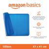 Amazon Basics Water-Resistant Silicone Pet Food Mat, 61 x 41 cm, Blue, Single Mat view 2