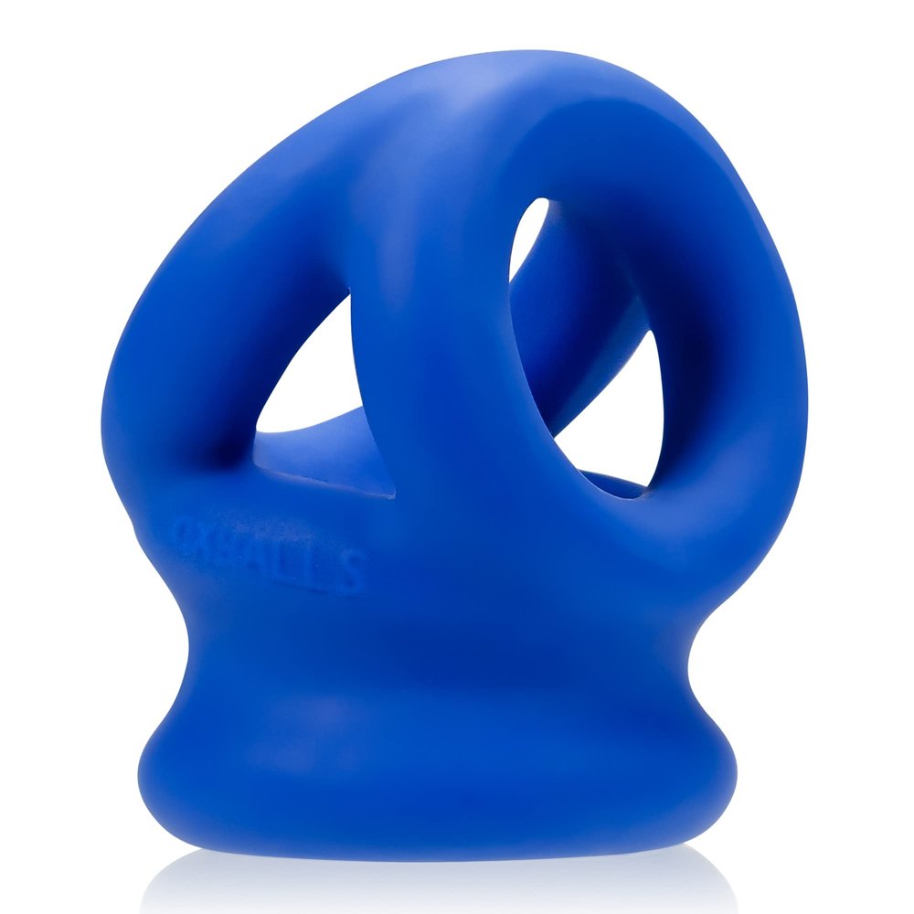 Oxballs Tri-Squeeze Cocksling & Ballstretcher, Cobalt Ice