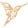 WANDKINGS Wall Decal - Origami-Style Hummingbird - 110 x 97 cm - Light Brown view 3