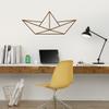 WANDKINGS Wall Decal - Origami-Style Paper Boat - 130 x 55 cm - Brown - Choose from 5 Sizes and 35 Colors view 2