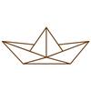 WANDKINGS Wall Decal - Origami-Style Paper Boat - 130 x 55 cm - Brown - Choose from 5 Sizes and 35 Colors view 3