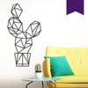WANDKINGS Wall Decal – Origami-Style Cactus – 48 x 90 cm – Violet view 1