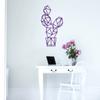WANDKINGS Wall Decal – Origami-Style Cactus – 48 x 90 cm – Violet view 2