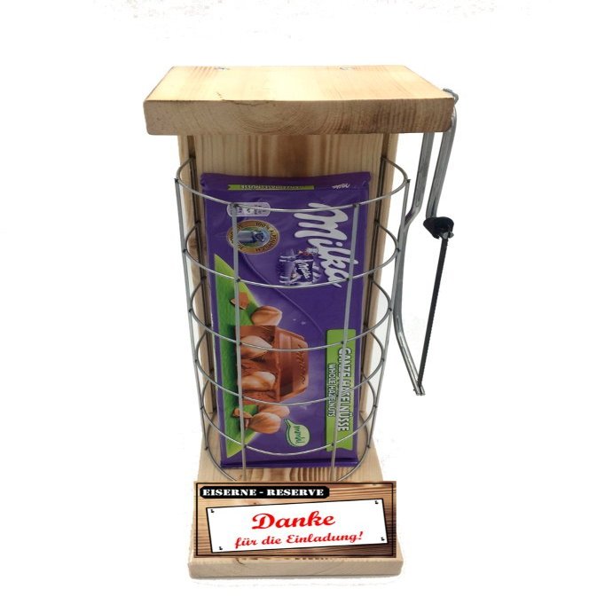Thank-You Gift Set with Milka Hazelnut Chocolate and Metal Grille
