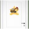 Samunshi Wheel Loader Personalized Name Door Sign Wall Decal for Children's Room, 70 x 61 cm, Multicolor view 2