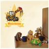 Samunshi Wheel Loader Personalized Name Door Sign Wall Decal for Children's Room, 70 x 61 cm, Multicolor view 3