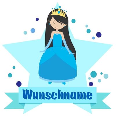 Samunshi Ice Princess Personalized Name Door Sign Wall Decal, 90 x 78 cm