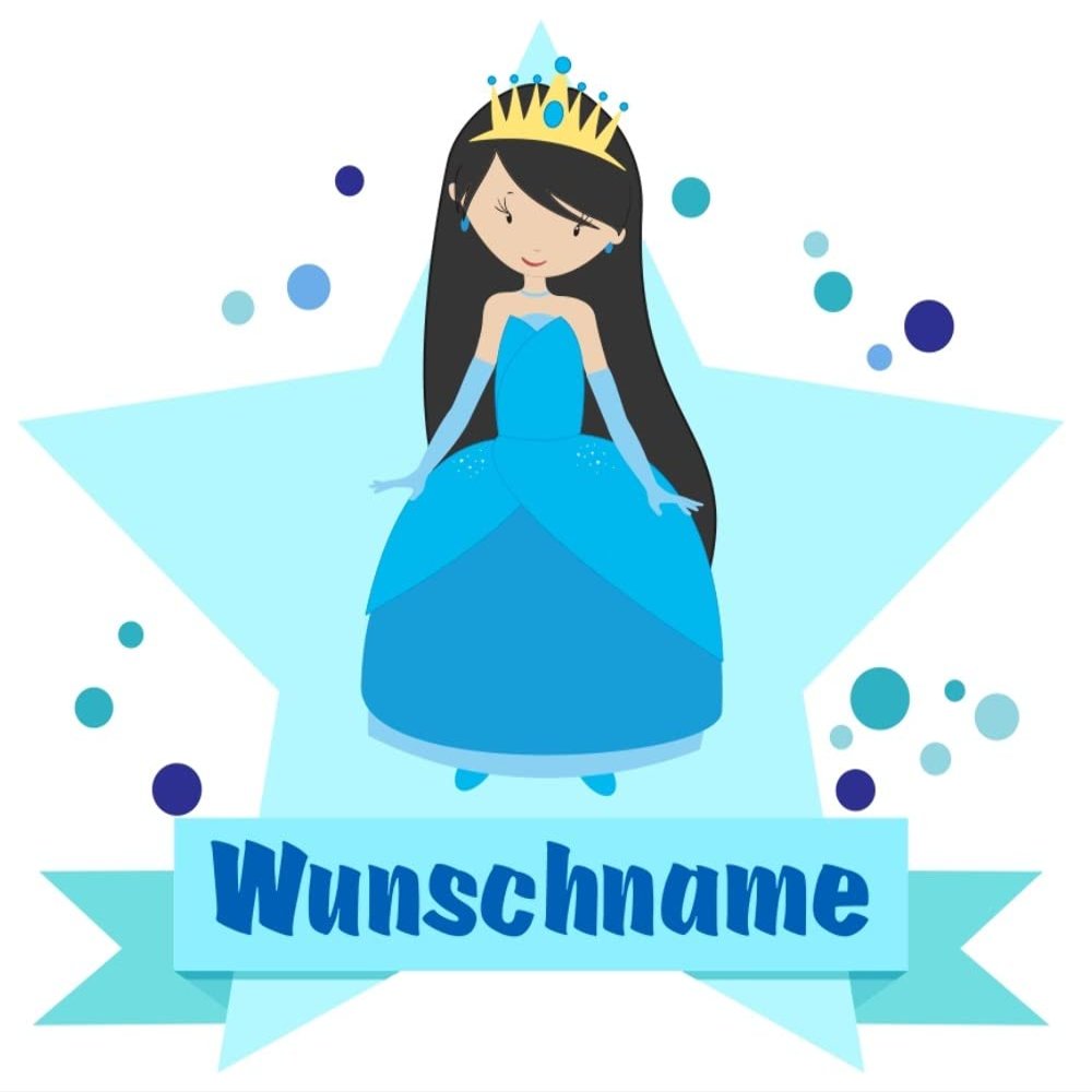 Samunshi Ice Princess Personalized Name Door Sign Wall Decal, 90 x 78 cm