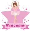 Samunshi Se Ballerina Personalized Wall Sticker Door Sign with Name, 90 x 78 cm view 1