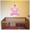 Samunshi Se Ballerina Personalized Wall Sticker Door Sign with Name, 90 x 78 cm view 3